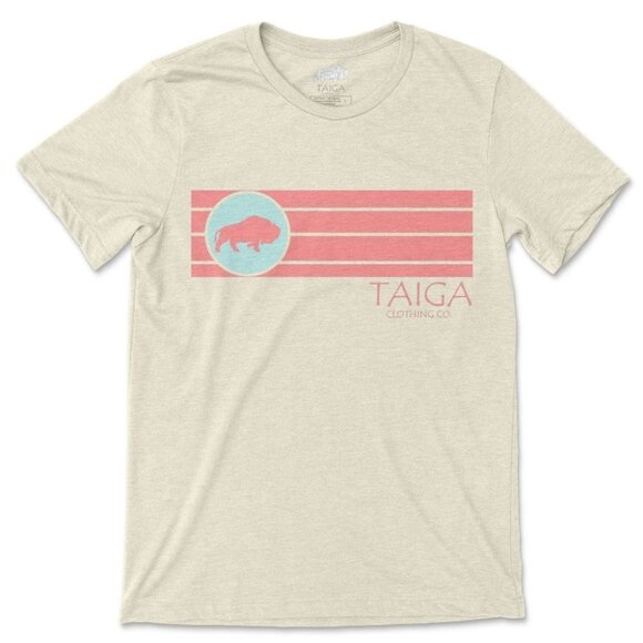 Minimalist Tropical Summer Flag Tee Buffalo Mens - Picture 1 of 3
